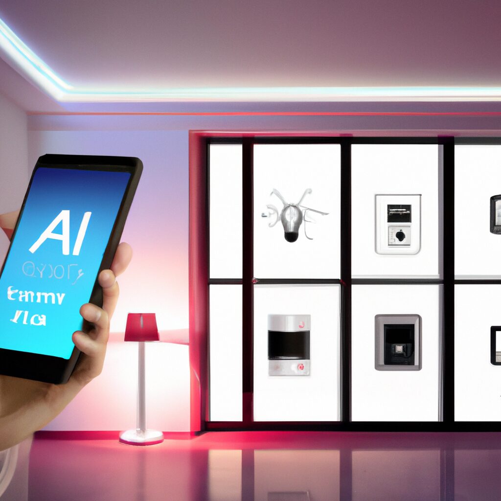 AI system interacting with various devices in a smart home environment