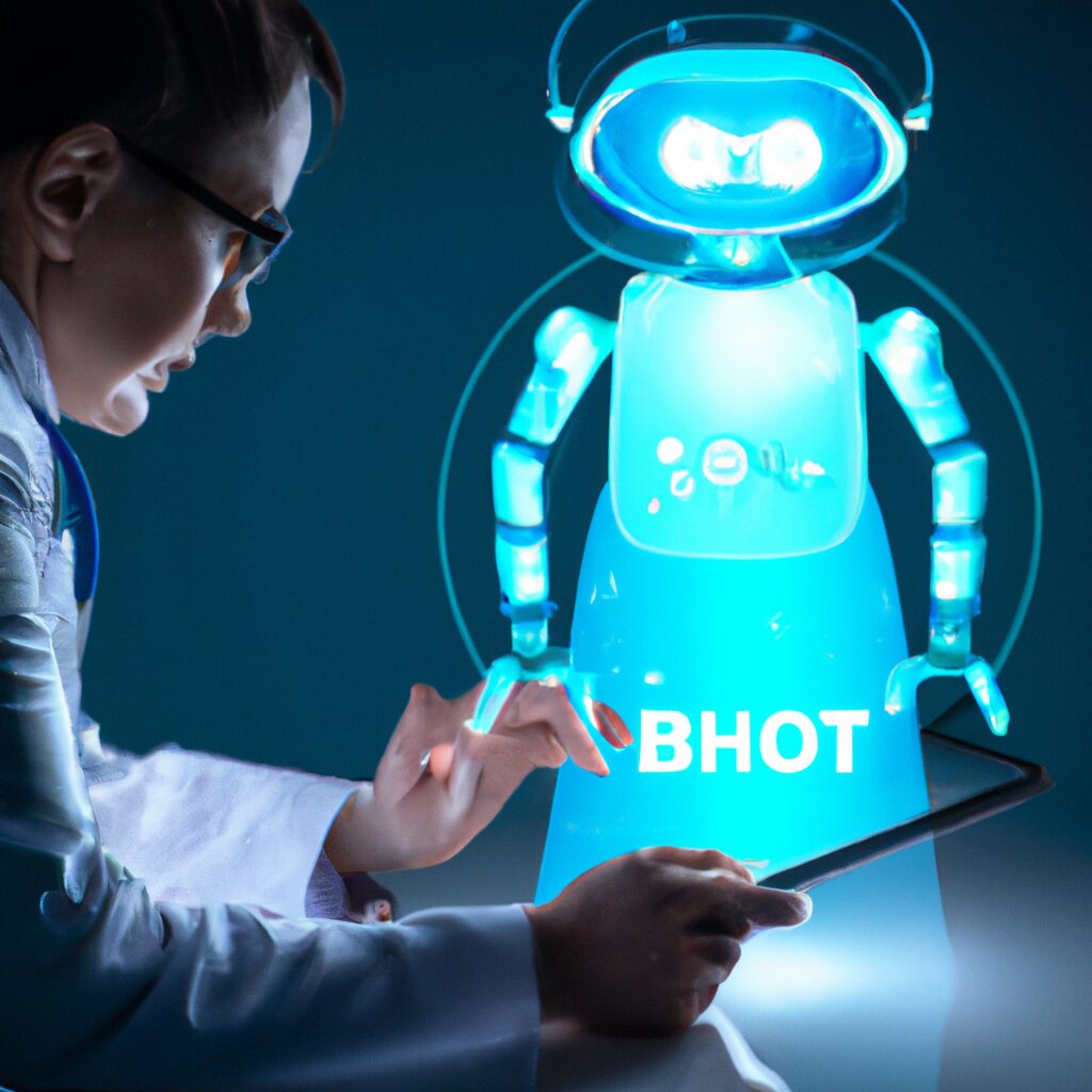 AI chatbot assisting in healthcare